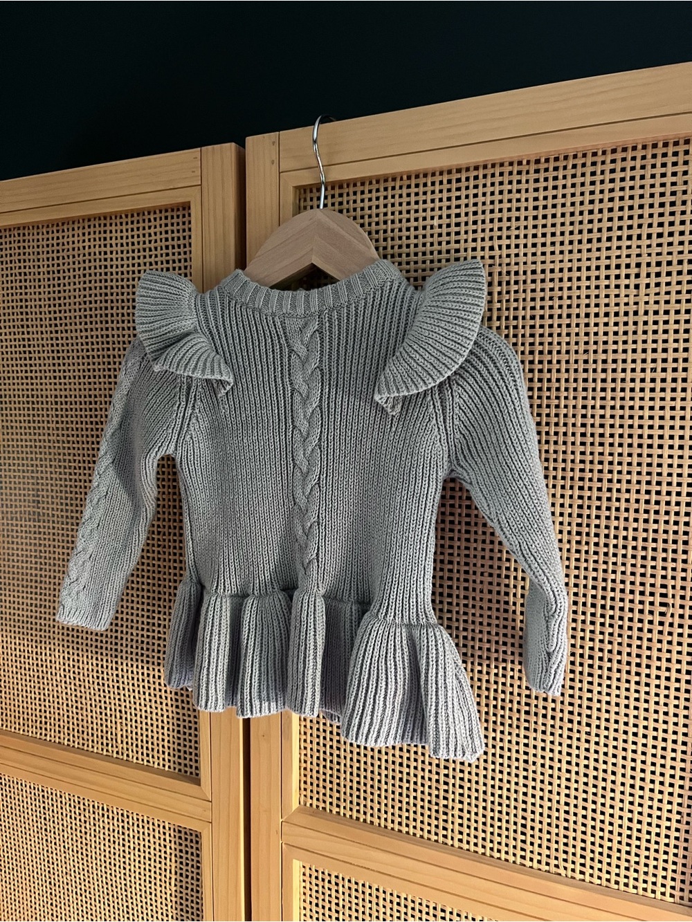 Laura Ashley 6-9M Cable Knit Sweater Dress - Picture 2 of 3